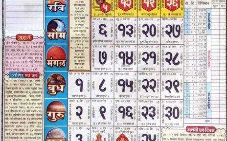 Pandit Babulal Chaturvedi Calendar 2021 September