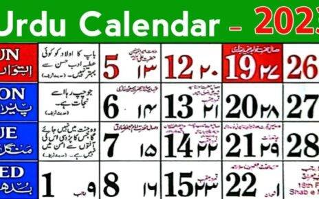urdu calendar 2023 pdf