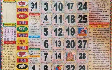 january 2022 thakur prasad calendar